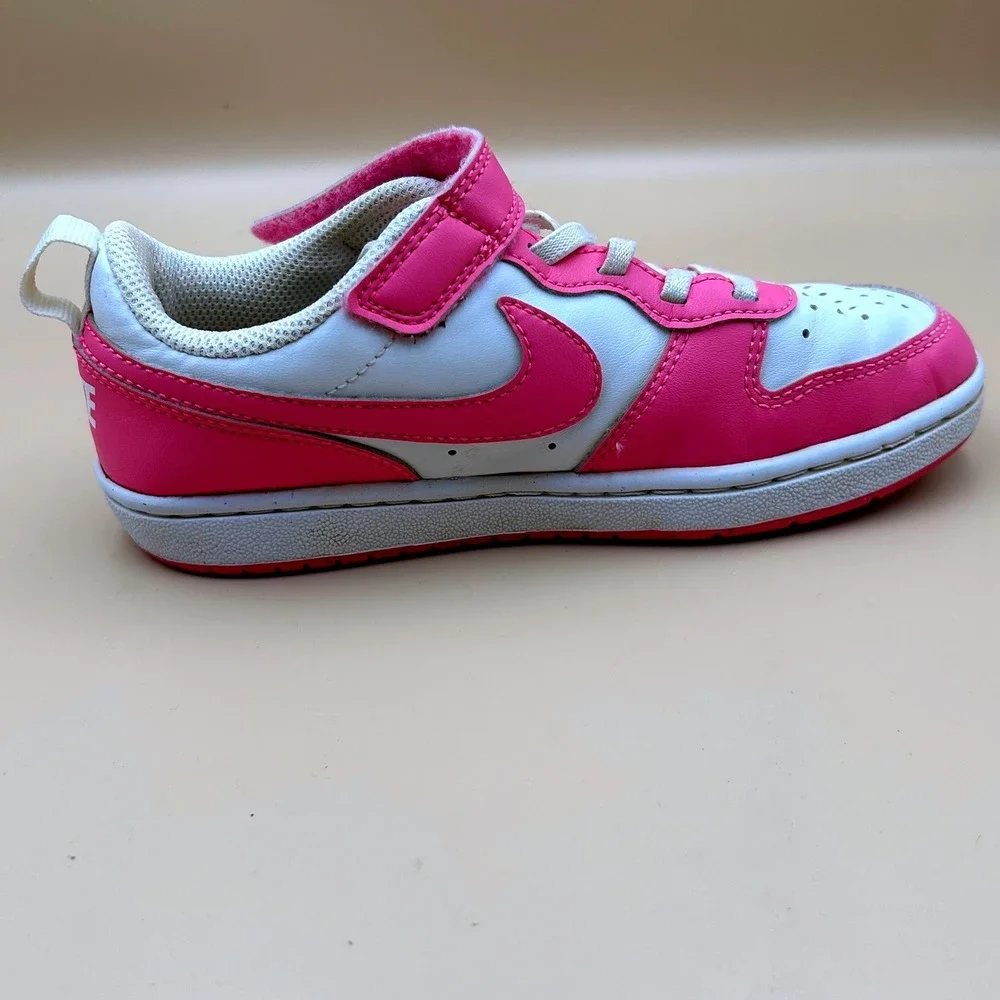 Nike Court Borough Low 2 Pink White Kids Sneakers DV5457-123 Size 13.5C
